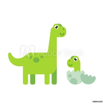 Picture of Cute Cartoon Dinosaurs